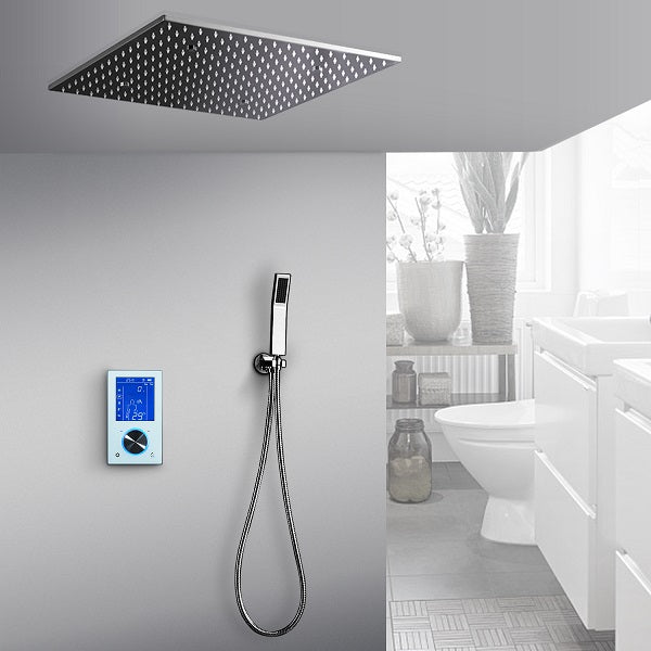 20 Inch square LED Shower System with LCD Touch Screen