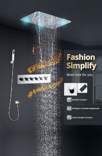 15”x23” Rectangle Music LED Shower Set