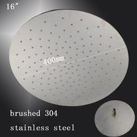 20" Ceiling Mount Round Rainfall LED Shower Head, Stainless Steel - Cascada Showers