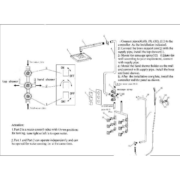 20" Luxury Rainfall Shower Head Set, Oil Rubbed Bronze Finish - Cascada Showers