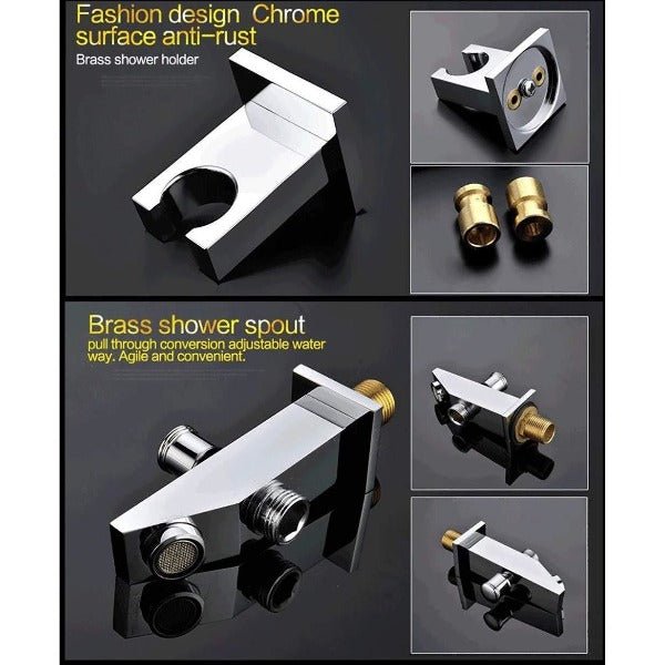 Classic Design Recessed LED Shower System | Cascada Showers Antique Brass