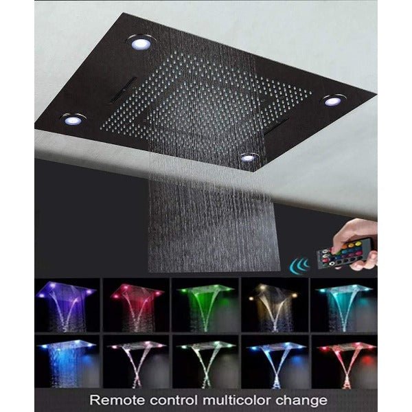 23"x31" Luxurious Classic Design recessed LED shower system built in Bluetooth speakers & 2" body jet