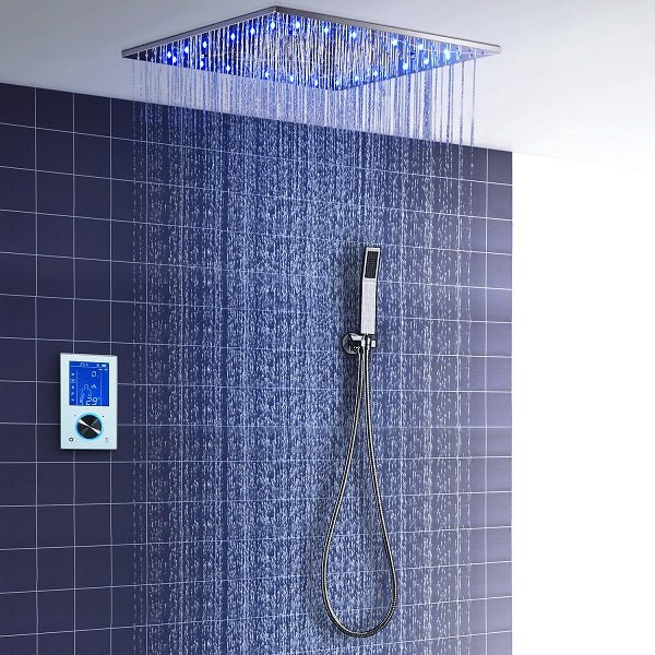 20 Inch square LED Shower System with LCD Touch Screen