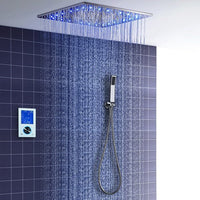 20 Inch square LED Shower System with LCD Touch Screen