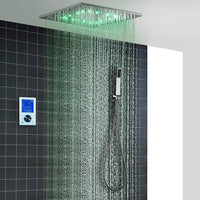 20 Inch square LED Shower System with LCD Touch Screen