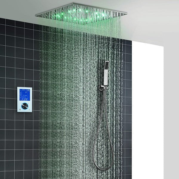 20 Inch square LED Shower System with LCD Touch Screen