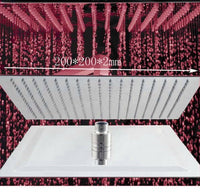 8" Square Rainfall LED Shower Head - Cascada Showers