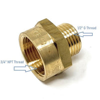 G Thread (Metric BSPP) Male to NPT Female Pipe Fitting Adapter - Lead Free (1/2" x 3/4")
