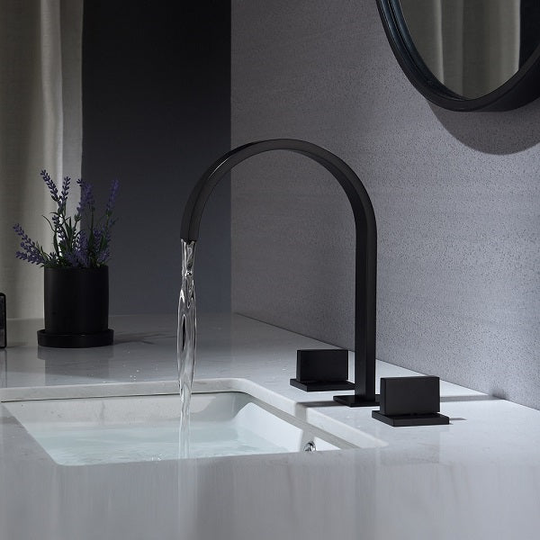Cascada Classic Design Waterfall Bathroom Sink Faucet with Dual Knobs