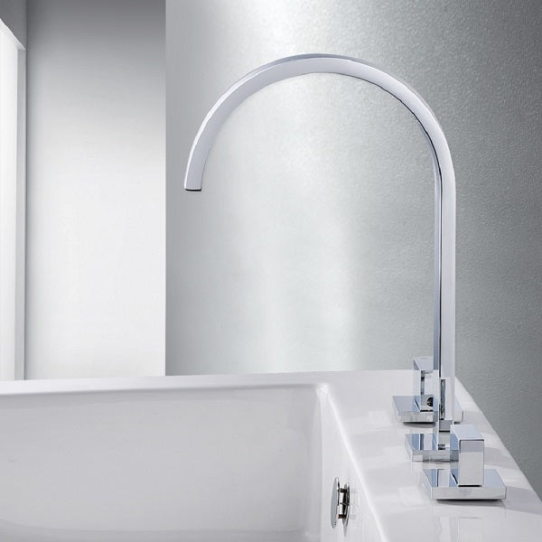 Cascada Classic Design Waterfall Bathroom Sink Faucet with Dual Knobs
