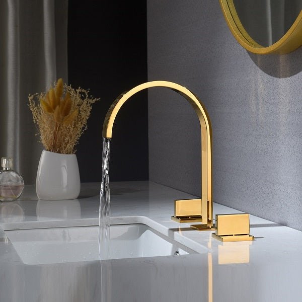 Cascada Classic Design Waterfall Bathroom Sink Faucet with Dual Knobs