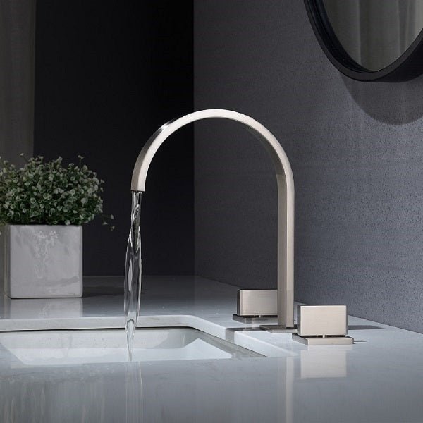 Cascada Classic Design Waterfall Bathroom Sink Faucet with Dual Knobs