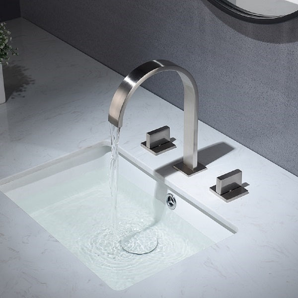 Cascada Classic Design Waterfall Bathroom Sink Faucet with Dual Knobs