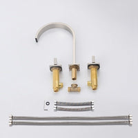 Cascada Classic Design Waterfall Bathroom Sink Faucet with Dual Knobs