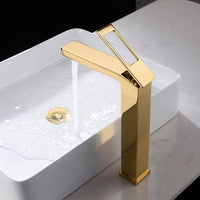 Cascada Modern Vessel Design Single Handle Bathroom Faucet