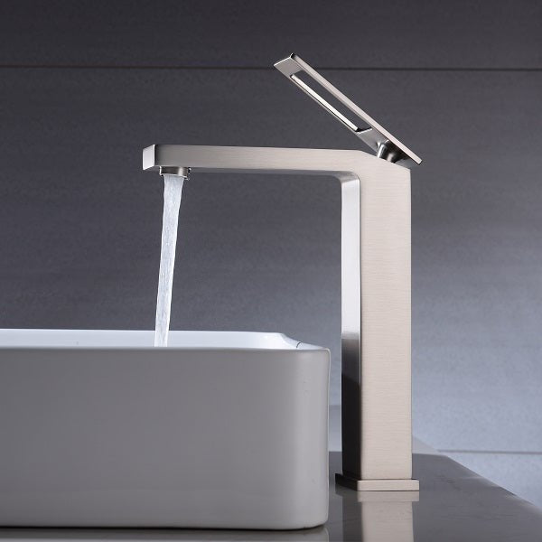 Cascada Modern Vessel Design Single Handle Bathroom Faucet