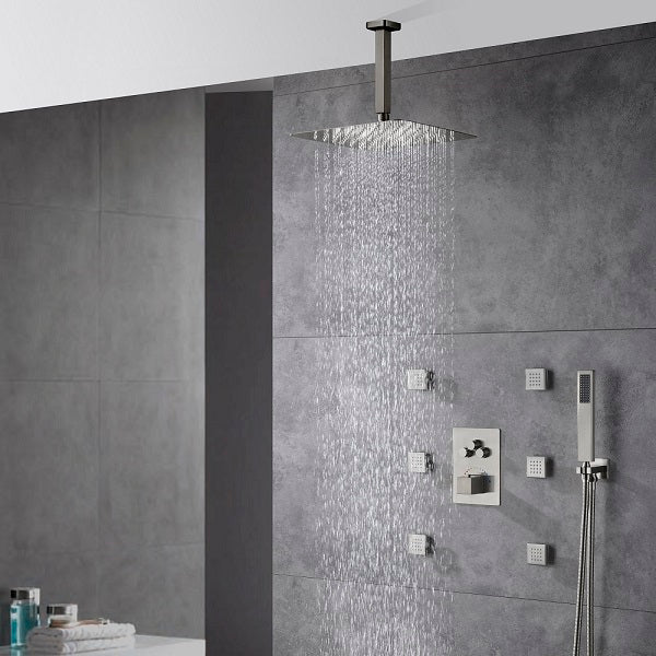 12" Cascada Annecy Rainfall Shower System