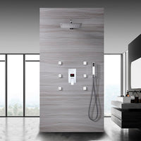 Cascada Digital 12” Wall Mounted Shower System with Single Handle & LCD Display, 3 Functions