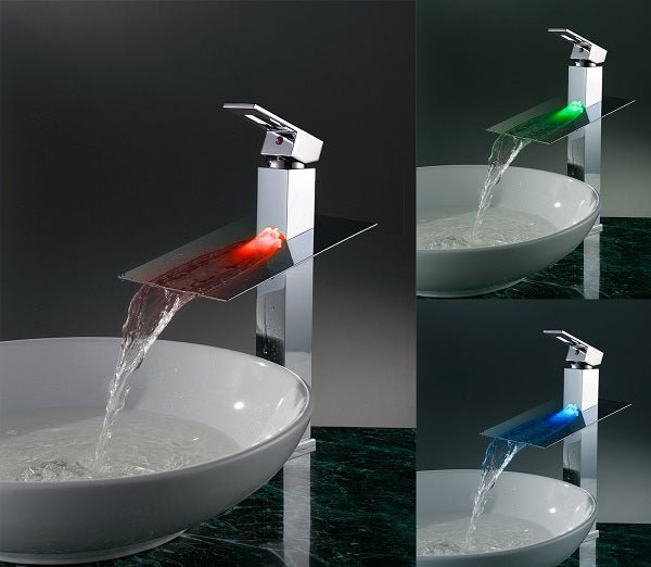 LED Waterfall Vessel Faucet