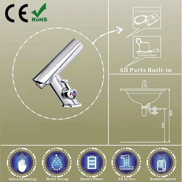 Cascada Thermostatic Hands free Sensor Faucet Temperature Control