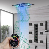 Cascada 15"x23" Trento Digital LED Music Shower System - Cascada Showers