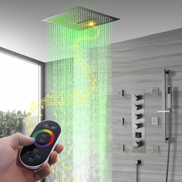 Cascada 16" Turin Digital Rainfall Bluetooth LED Shower System - Cascada Showers