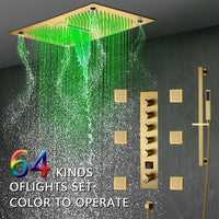 Cascada 16"x28" Sorrento Digital Waterfall Bluetooth LED Shower System - Cascada Showers