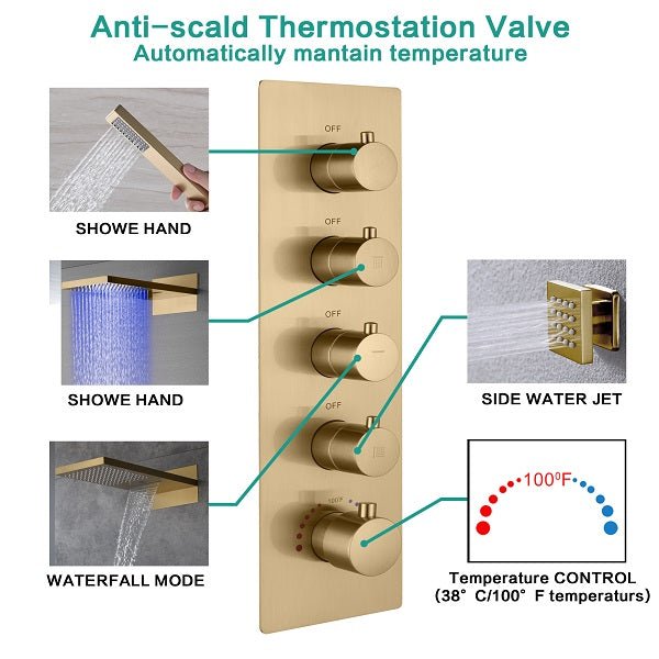 Cascada LED shower system; shower head; bathroom accessories; bathroom set; large shower head; shower system; LED shower head; shower head with handheld; wayfair Complete Shower System; LED shower system with built-in Bluetooth Speakers; multicolor LED built in Bluetooth speaker shower heads; music shower system; rain shower head; delta shower head; showerhead; black shower head; shower head with hose; shower hose; hand held shower head; shower head rainfall; rain shower head with handheld spray; 