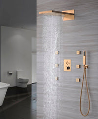 9"x22" Cascada Annecy Rainfall Waterfall Shower System with Handheld Shower