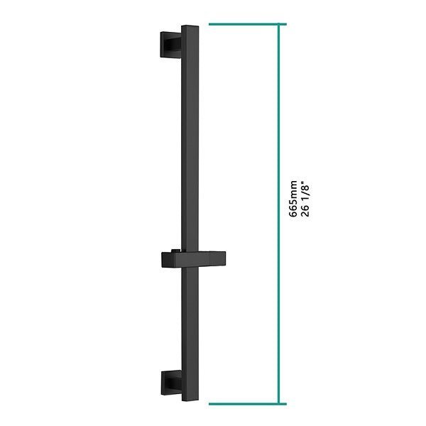 Cascada 27" Sliding Bar with Adjustable Hand Shower Holder - Cascada Showers