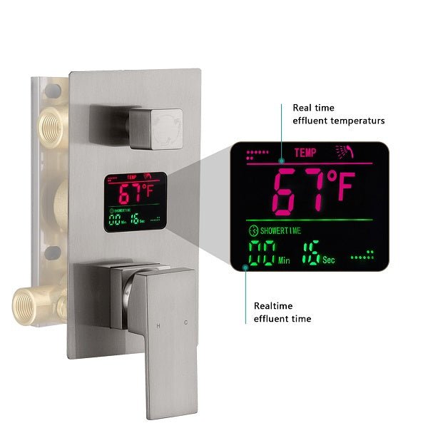 Cascada LED shower system; shower head; bathroom accessories; bathroom set; large shower head; shower system; LED shower head; shower head with handheld; wayfair Complete Shower System; LED shower system with built-in Bluetooth Speakers; multicolor LED built in Bluetooth speaker shower heads; music shower system; rain shower head; delta shower head; showerhead; black shower head; shower head with hose; shower hose; hand held shower head; shower head rainfall; rain shower head with handheld spray; 