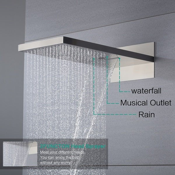 rainfall shower head; rainfall shower with sliding arm; rainfall shower heads ; rainfall shower system; best rainfall shower head; rainfall shower head; wall mount rainfall shower head; waterfall shower head; rain shower head with handheld; shower set; waterfall shower heads; waterfall shower system; waterfall shower; shower speaker bluetooth; shower speakers bluetooth; bluetooth speaker in the shower; bluetooth speaker for shower; shower bluetooth speakers