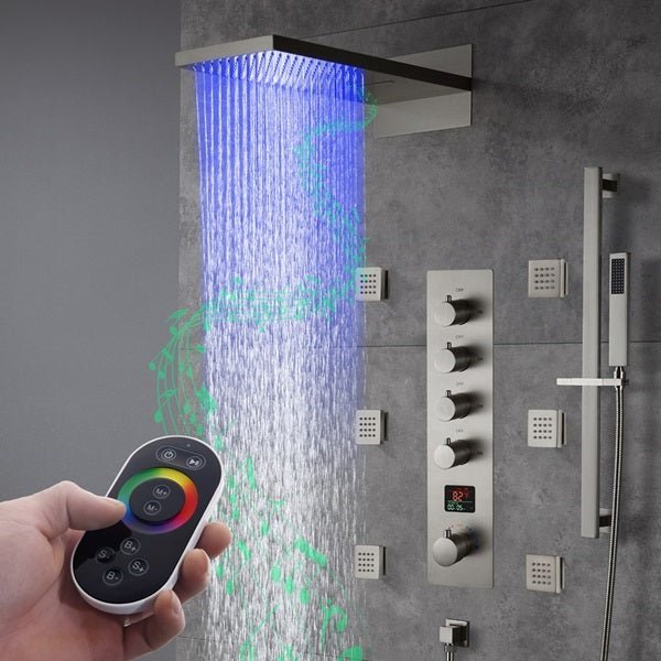 rainfall shower head; rainfall shower with sliding arm; rainfall shower heads ; rainfall shower system; best rainfall shower head; rainfall shower head; wall mount rainfall shower head; waterfall shower head; rain shower head with handheld; shower set; waterfall shower heads; waterfall shower system; waterfall shower; shower speaker bluetooth; shower speakers bluetooth; bluetooth speaker in the shower; bluetooth speaker for shower; shower bluetooth speakers