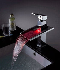 Cascada Waterfall LED Bathroom Sink Faucet - Cascada Showers