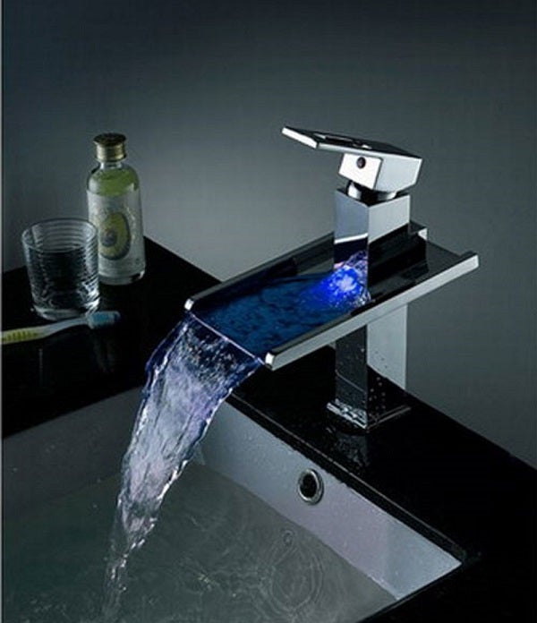 Cascada Waterfall LED Bathroom Sink Faucet - Cascada Showers