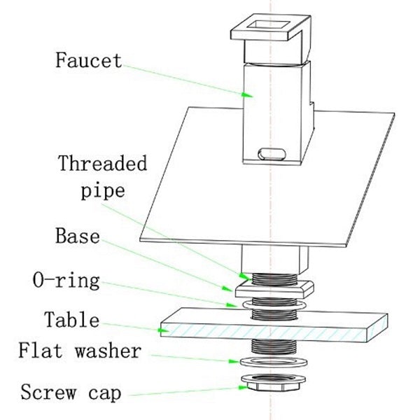Cascada Waterfall LED Bathroom Sink Faucet - Cascada Showers