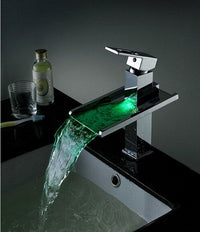 Cascada Waterfall LED Bathroom Sink Faucet - Cascada Showers