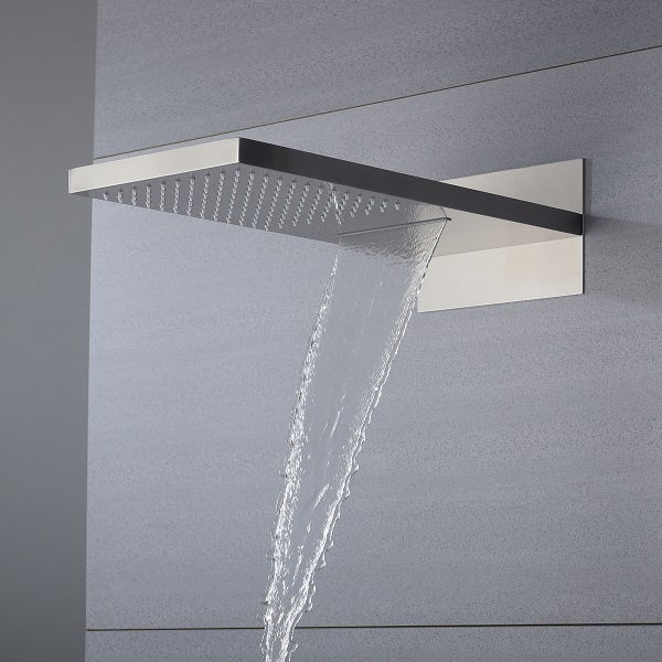 Cascada LED shower system; shower head; bathroom accessories; bathroom set; large shower head; shower system; LED shower head; shower head with handheld; wayfair Complete Shower System; LED shower system with built-in Bluetooth Speakers; multicolor LED built in Bluetooth speaker shower heads; music shower system; rain shower head; delta shower head; showerhead; black shower head; shower head with hose; shower hose; hand held shower head; shower head rainfall; rain shower head with handheld spray; 