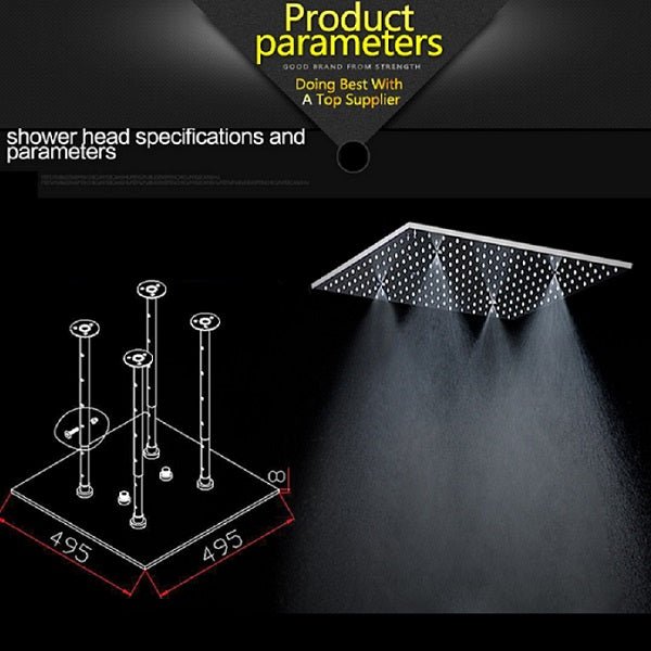 Cascada Shower Head with 2 Mode Functions (Rainfall & Mist)