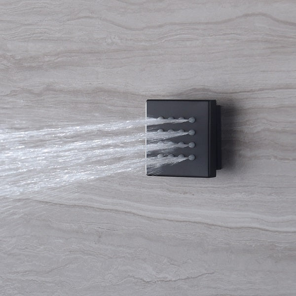 cascada_luxury_15x23_led_shower_system_with_built_in_bluetooth_speakers_4_functions_rainfall_waterfall_body_jets_and_handheld_and_remote_controller_for_led_color_changing shower heads handheld Cascada set system black matte brass nickel rectangular rain showerhead bathroom full body jets thermostatic mixer rainfall gold LEDs Bluetooth speakers hot cold music lights waterfall ceiling chrome oil rubbed bronze remote app