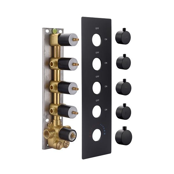 cascada_luxury_15x23_led_shower_system_with_built_in_bluetooth_speakers_4_functions_rainfall_waterfall_body_jets_and_handheld_and_remote_controller_for_led_color_changing shower heads handheld Cascada set system black matte brass nickel rectangular rain showerhead bathroom full body jets thermostatic mixer rainfall gold LEDs Bluetooth speakers hot cold music lights waterfall ceiling chrome oil rubbed bronze remote app