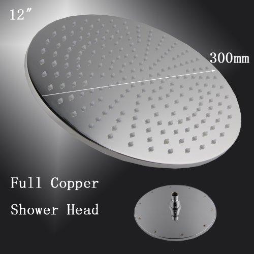 Ceiling Mount Luxury 12" Circular Rainfall Shower Head Set - Cascada Showers