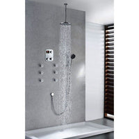 Ceiling Mount Luxury 12" Circular Rainfall Shower Head Set - Cascada Showers