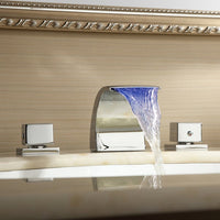 Color Changing LED Waterfall Sink Faucet - Cascada Showers