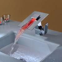 Color Changing LED Waterfall Sink Faucet - Cascada Showers