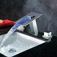 Color Changing LED Waterfall Sink Faucet - Cascada Showers