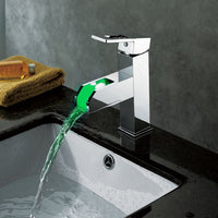 Color Changing LED Waterfall Sink Faucet - Cascada Showers