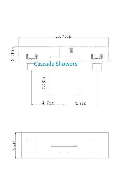 Color Changing LED Waterfall Wall Mount Faucet - Cascada Showers