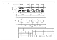 Contemporary 5-Knob Thermostatic Valve - Cascada Showers