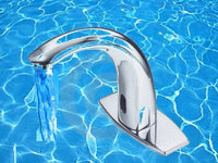 Automatic Hands Free Modern Contemporary Design Sensor Faucet (Hot & Cold), Chrome